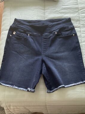 Belle by Kim Gravel Dark Indigo Denim Shorts